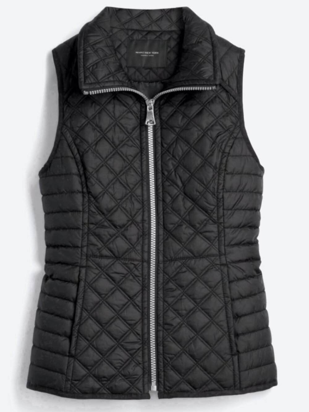 Marc New York Stellana Black Slim Puffer Vest, Size M